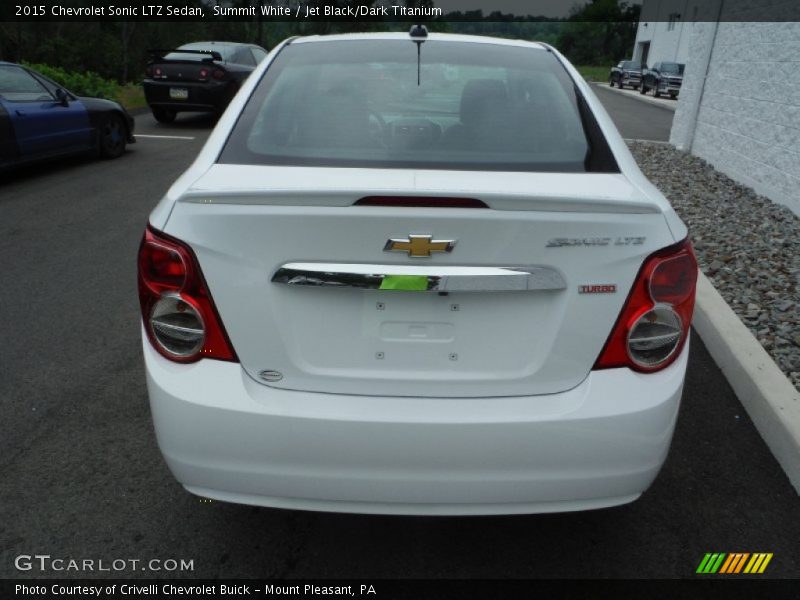 Summit White / Jet Black/Dark Titanium 2015 Chevrolet Sonic LTZ Sedan