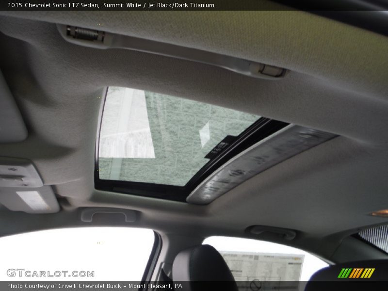 Summit White / Jet Black/Dark Titanium 2015 Chevrolet Sonic LTZ Sedan