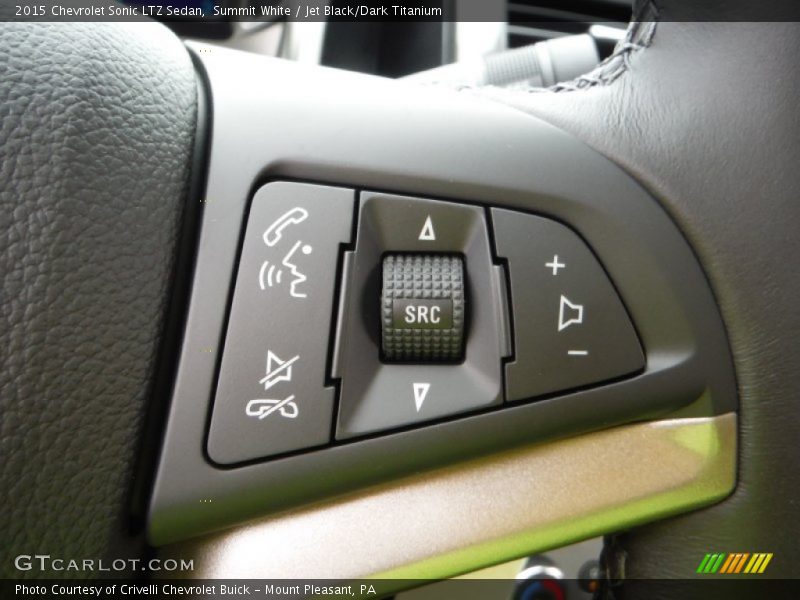 Summit White / Jet Black/Dark Titanium 2015 Chevrolet Sonic LTZ Sedan