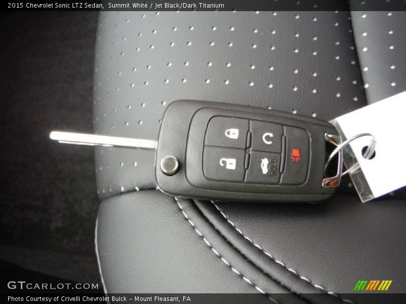 Summit White / Jet Black/Dark Titanium 2015 Chevrolet Sonic LTZ Sedan