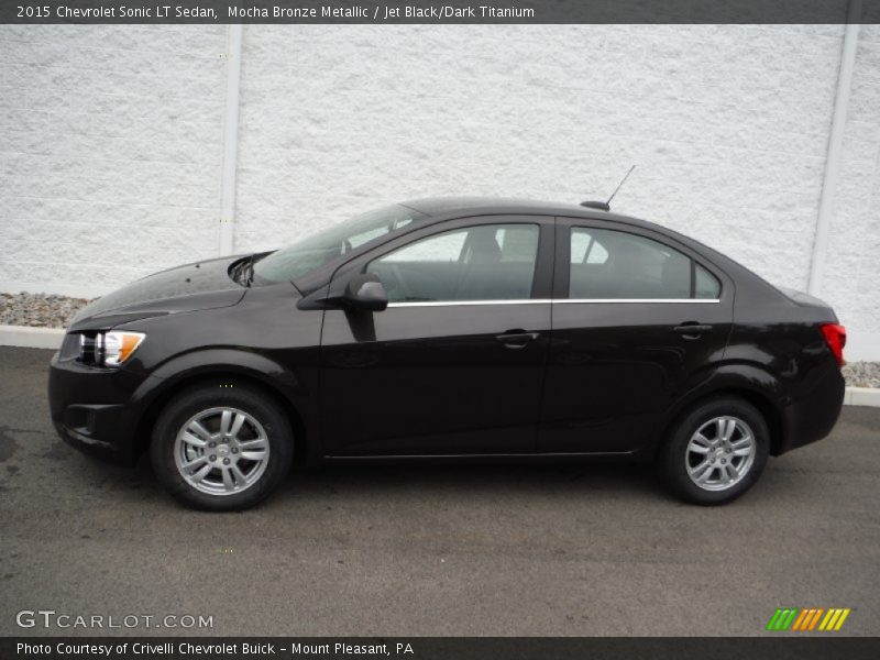 Mocha Bronze Metallic / Jet Black/Dark Titanium 2015 Chevrolet Sonic LT Sedan