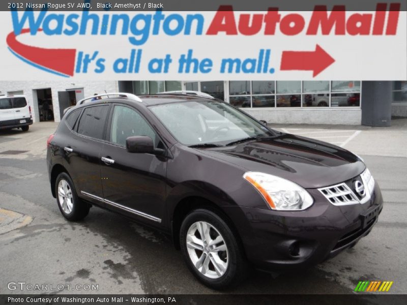 Black Amethyst / Black 2012 Nissan Rogue SV AWD