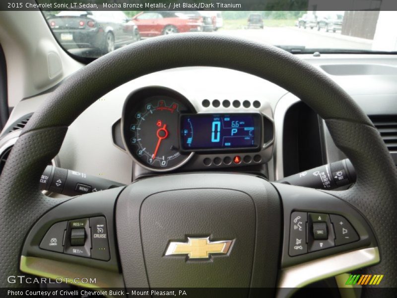 Mocha Bronze Metallic / Jet Black/Dark Titanium 2015 Chevrolet Sonic LT Sedan