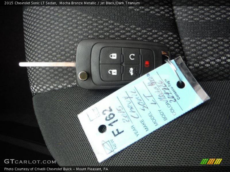 Mocha Bronze Metallic / Jet Black/Dark Titanium 2015 Chevrolet Sonic LT Sedan