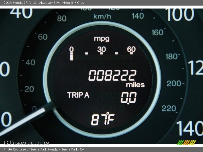 Alabaster Silver Metallic / Gray 2014 Honda CR-V LX