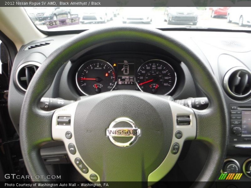 Black Amethyst / Black 2012 Nissan Rogue SV AWD