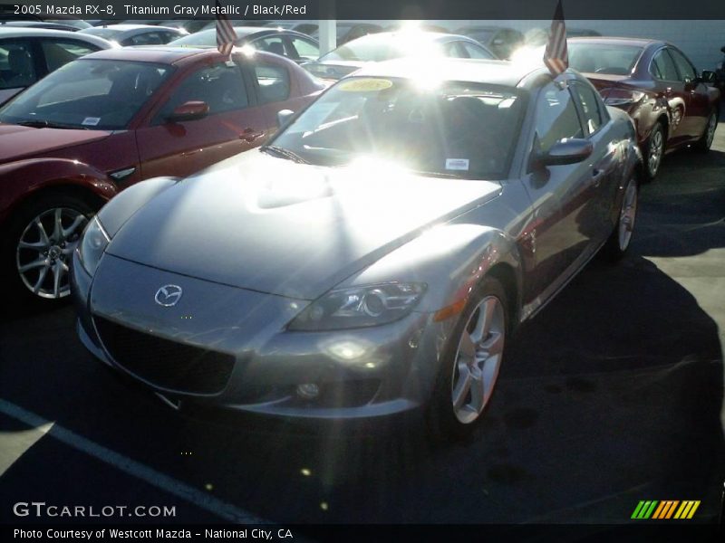 Titanium Gray Metallic / Black/Red 2005 Mazda RX-8