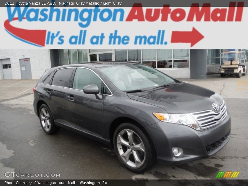 Magnetic Gray Metallic / Light Gray 2012 Toyota Venza LE AWD