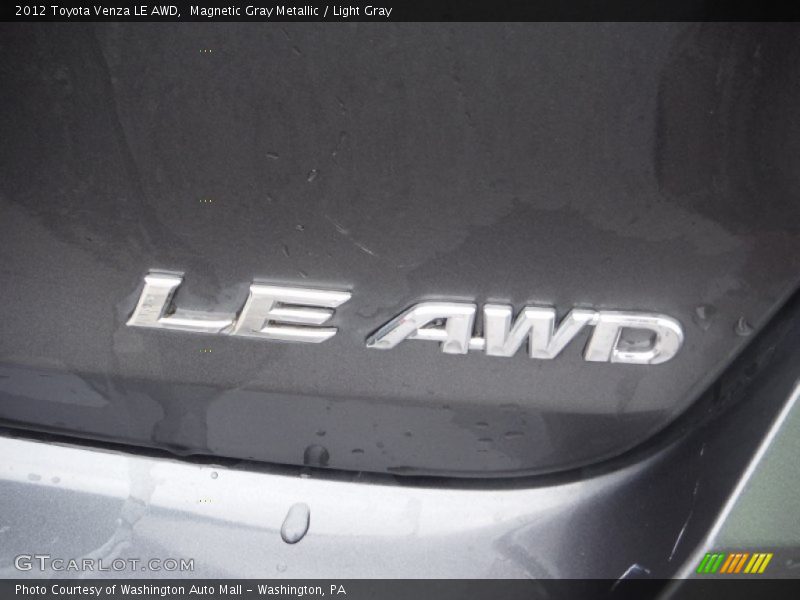 Magnetic Gray Metallic / Light Gray 2012 Toyota Venza LE AWD