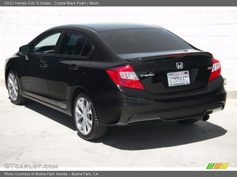 Crystal Black Pearl / Black 2012 Honda Civic Si Sedan