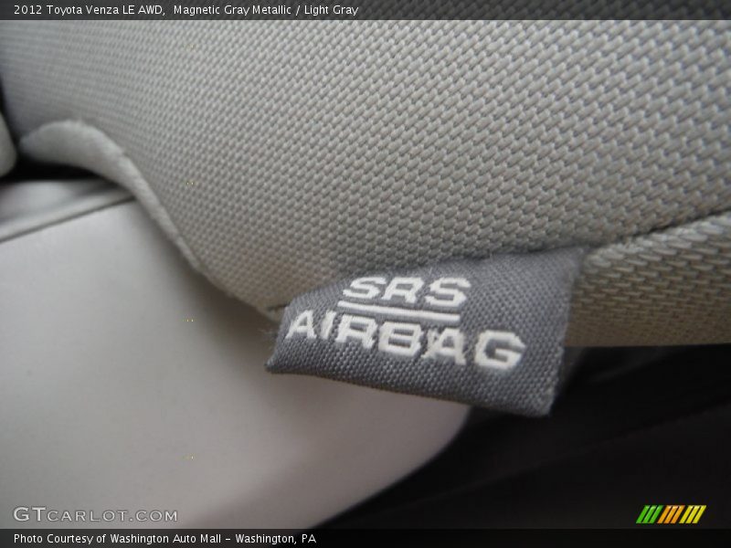 Magnetic Gray Metallic / Light Gray 2012 Toyota Venza LE AWD