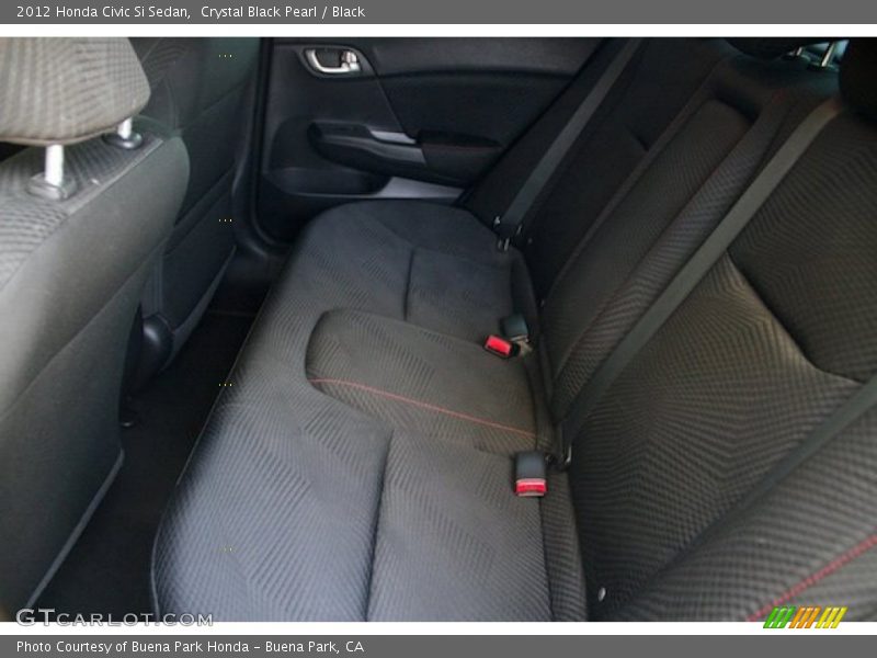 Crystal Black Pearl / Black 2012 Honda Civic Si Sedan