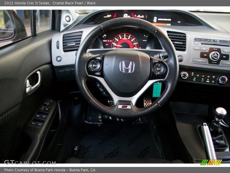 Crystal Black Pearl / Black 2012 Honda Civic Si Sedan