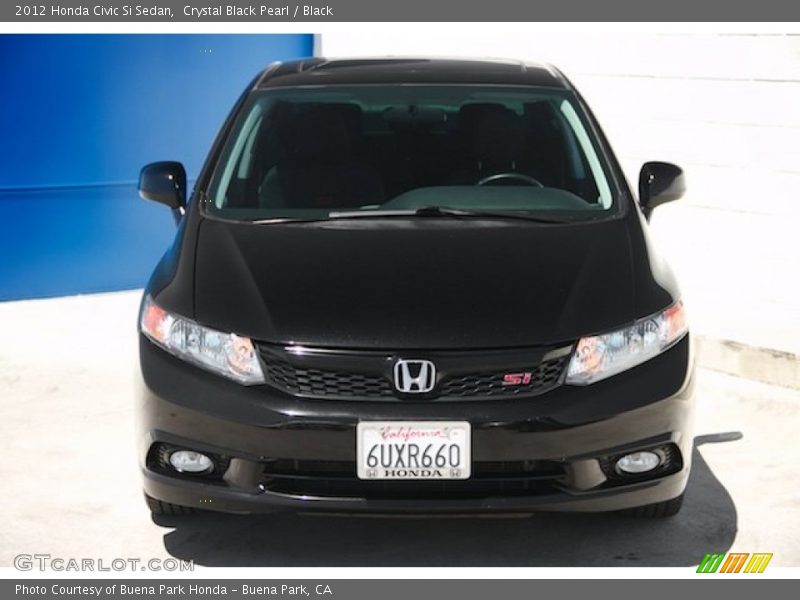 Crystal Black Pearl / Black 2012 Honda Civic Si Sedan