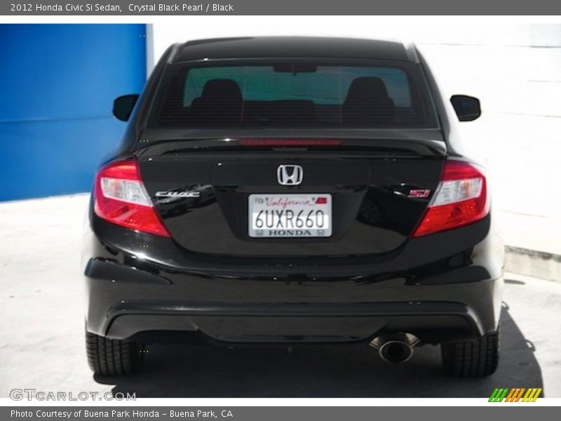 Crystal Black Pearl / Black 2012 Honda Civic Si Sedan