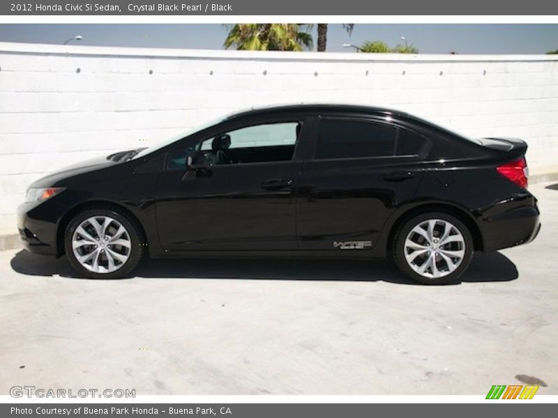 Crystal Black Pearl / Black 2012 Honda Civic Si Sedan