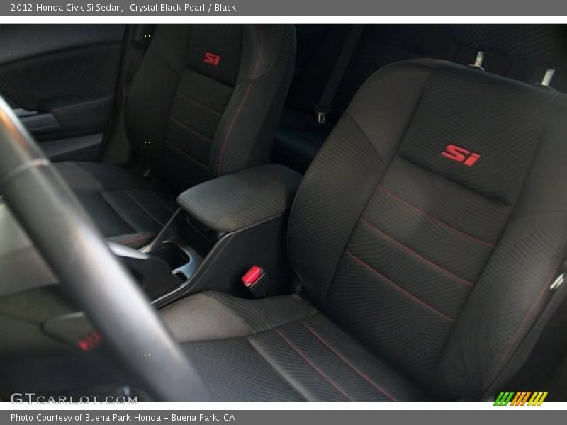Crystal Black Pearl / Black 2012 Honda Civic Si Sedan