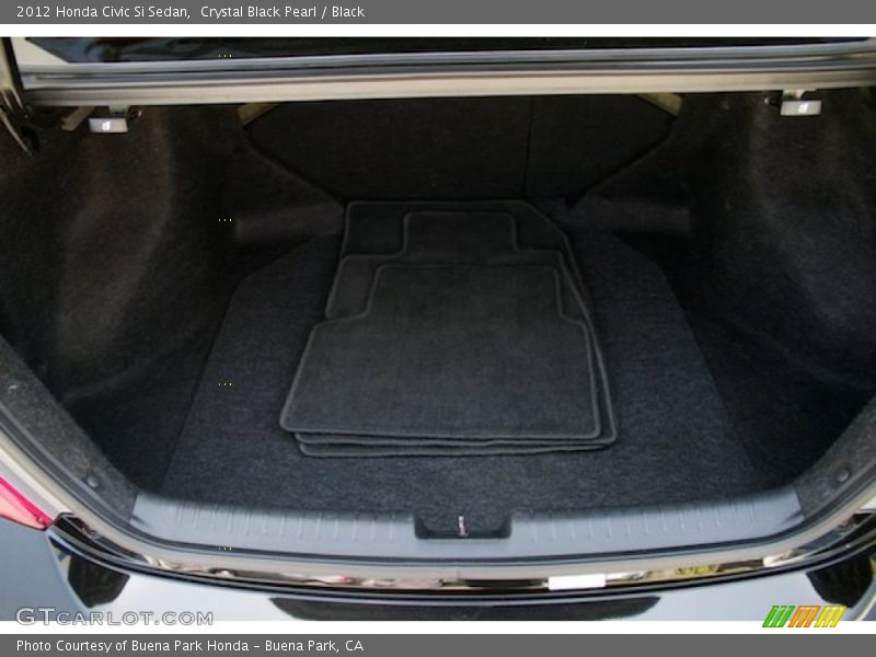 Crystal Black Pearl / Black 2012 Honda Civic Si Sedan