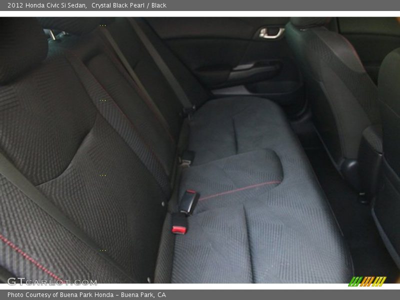 Crystal Black Pearl / Black 2012 Honda Civic Si Sedan