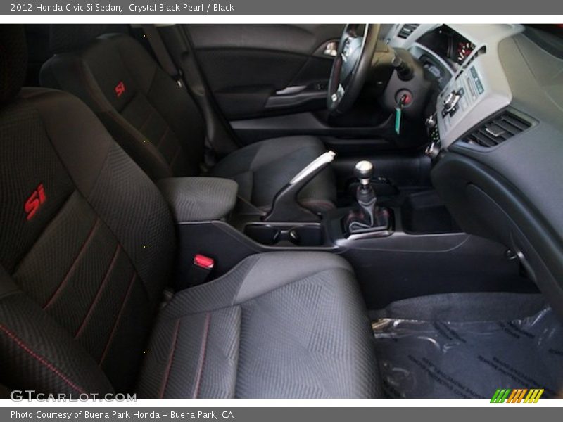 Crystal Black Pearl / Black 2012 Honda Civic Si Sedan
