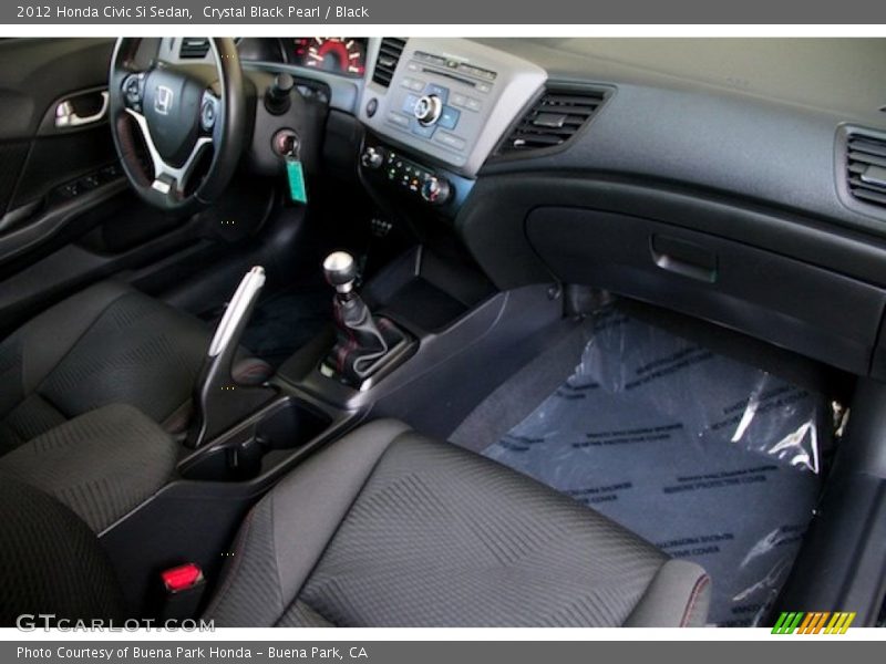 Crystal Black Pearl / Black 2012 Honda Civic Si Sedan