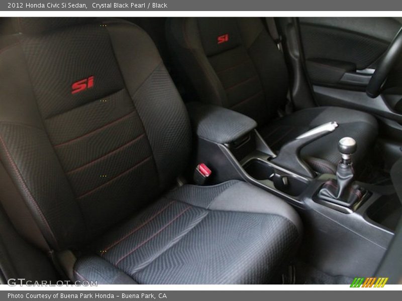 Crystal Black Pearl / Black 2012 Honda Civic Si Sedan