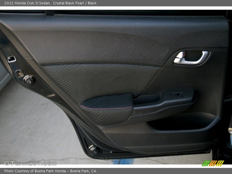 Crystal Black Pearl / Black 2012 Honda Civic Si Sedan