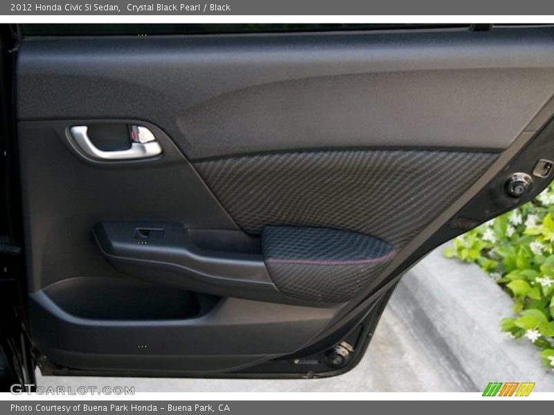 Crystal Black Pearl / Black 2012 Honda Civic Si Sedan