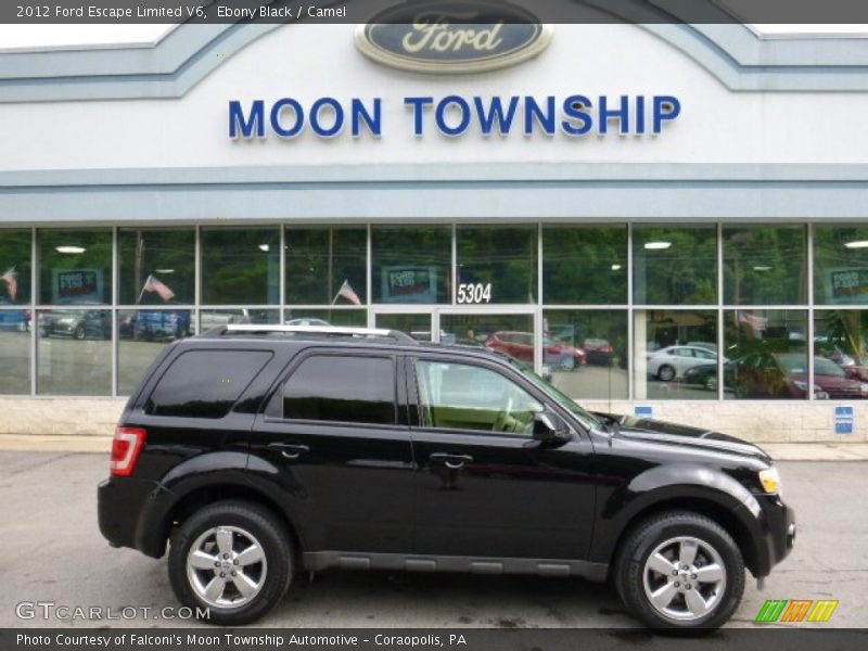 Ebony Black / Camel 2012 Ford Escape Limited V6