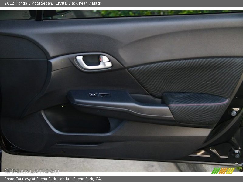 Crystal Black Pearl / Black 2012 Honda Civic Si Sedan