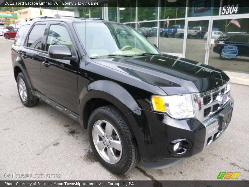 Ebony Black / Camel 2012 Ford Escape Limited V6