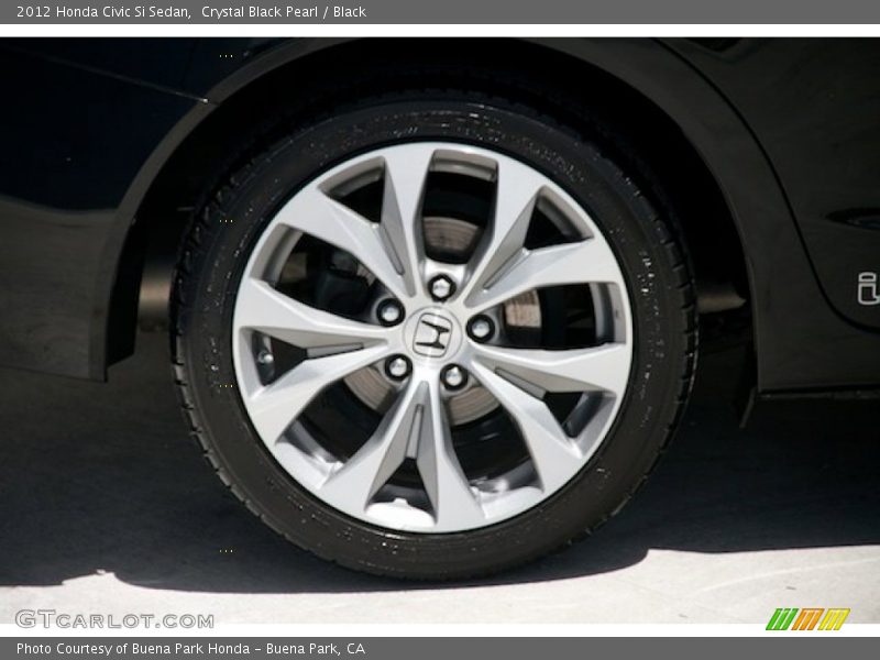 Crystal Black Pearl / Black 2012 Honda Civic Si Sedan