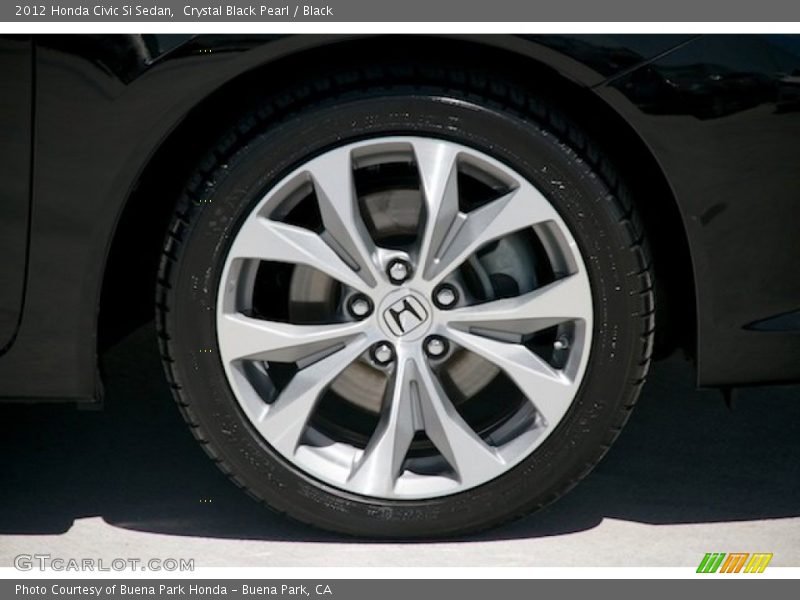 Crystal Black Pearl / Black 2012 Honda Civic Si Sedan
