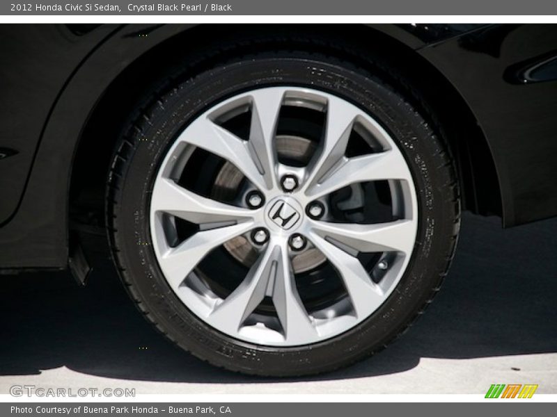 Crystal Black Pearl / Black 2012 Honda Civic Si Sedan