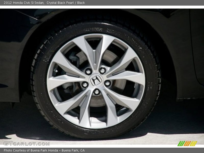 Crystal Black Pearl / Black 2012 Honda Civic Si Sedan