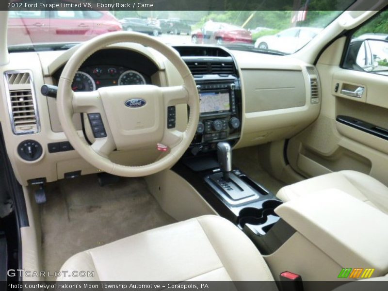 Ebony Black / Camel 2012 Ford Escape Limited V6