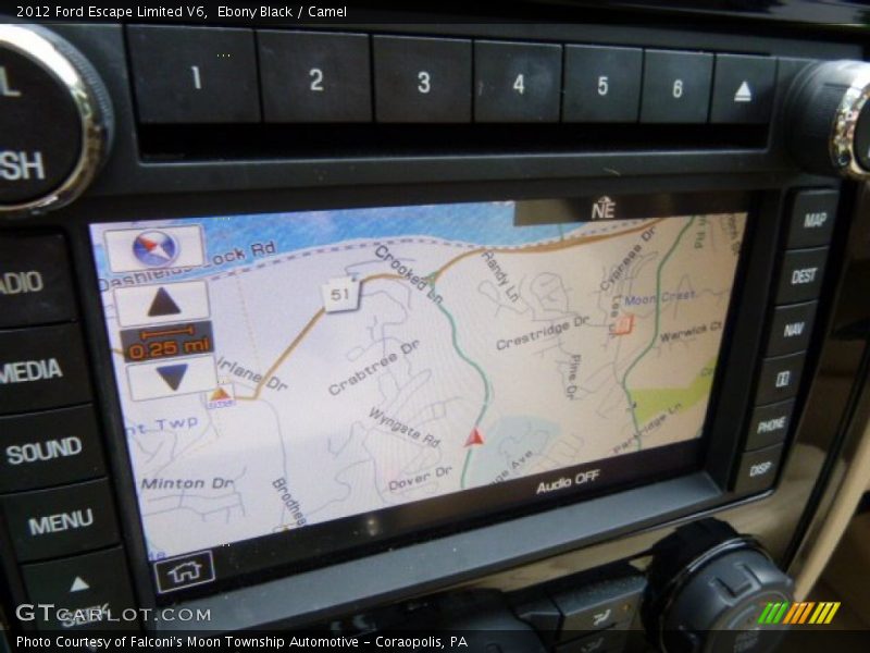 Ebony Black / Camel 2012 Ford Escape Limited V6
