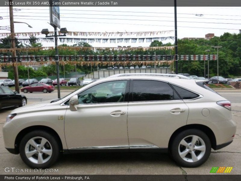 Satin Cashmere Metallic / Saddle Tan 2015 Lexus RX 350 AWD