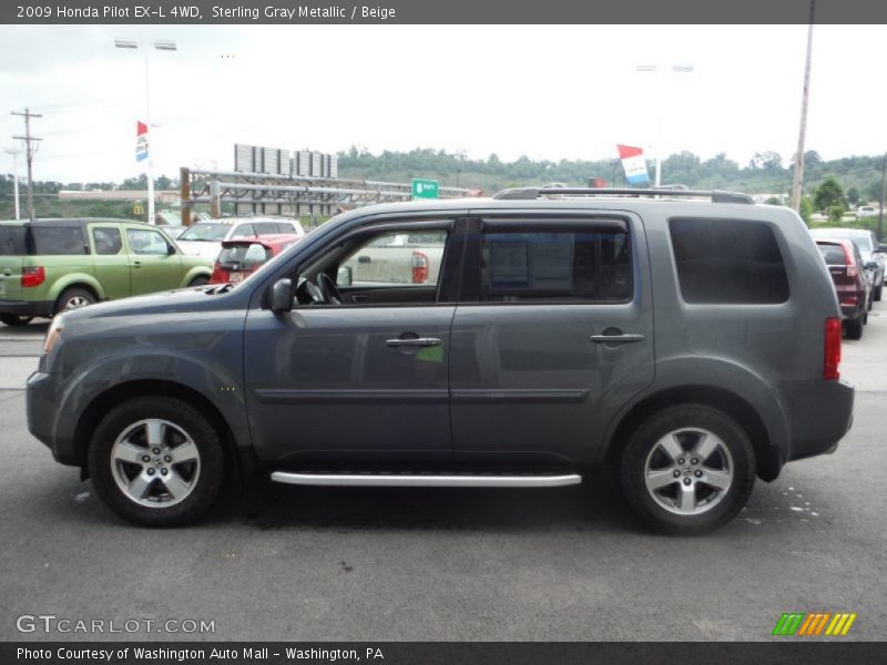 Sterling Gray Metallic / Beige 2009 Honda Pilot EX-L 4WD
