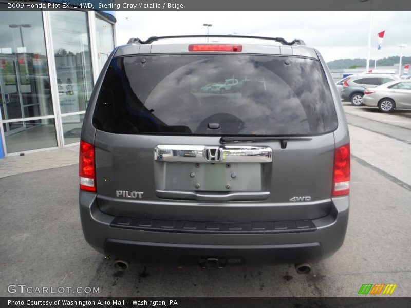 Sterling Gray Metallic / Beige 2009 Honda Pilot EX-L 4WD