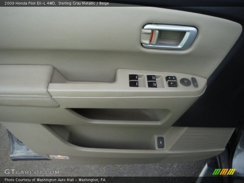 Sterling Gray Metallic / Beige 2009 Honda Pilot EX-L 4WD