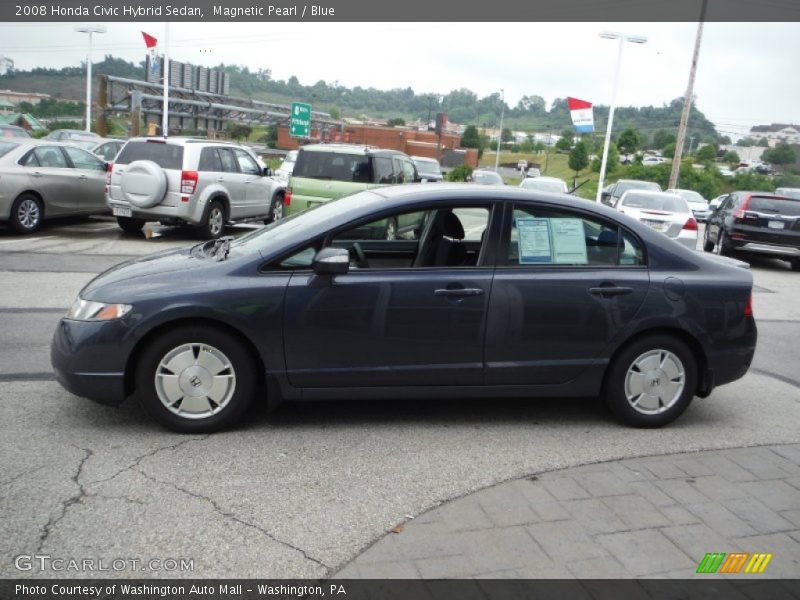 Magnetic Pearl / Blue 2008 Honda Civic Hybrid Sedan