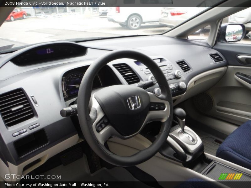 Magnetic Pearl / Blue 2008 Honda Civic Hybrid Sedan