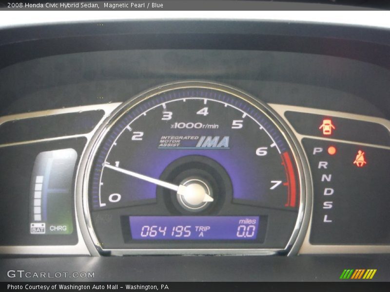 Magnetic Pearl / Blue 2008 Honda Civic Hybrid Sedan
