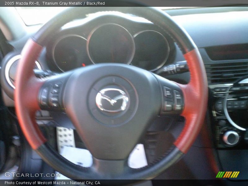 Titanium Gray Metallic / Black/Red 2005 Mazda RX-8