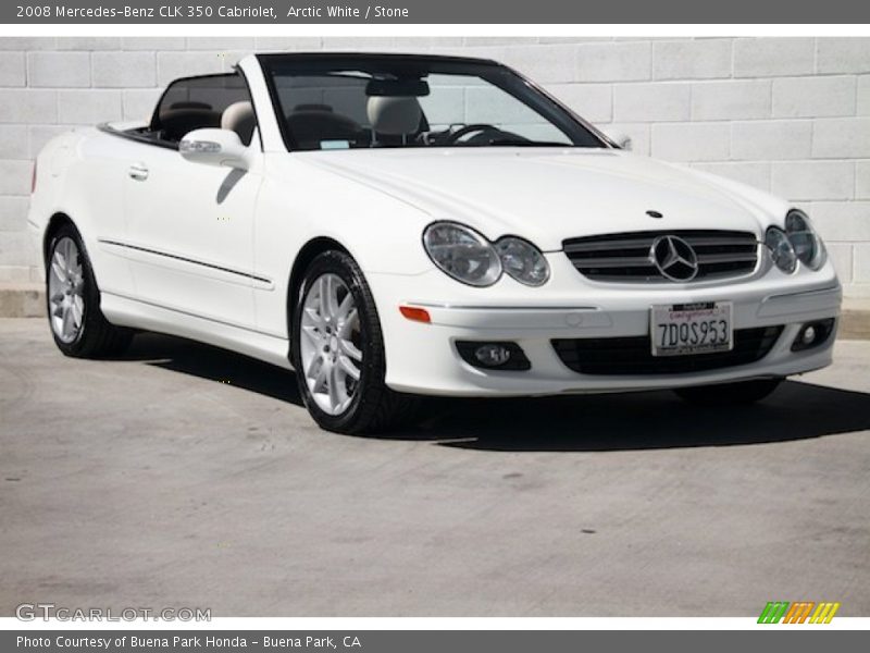 Arctic White / Stone 2008 Mercedes-Benz CLK 350 Cabriolet