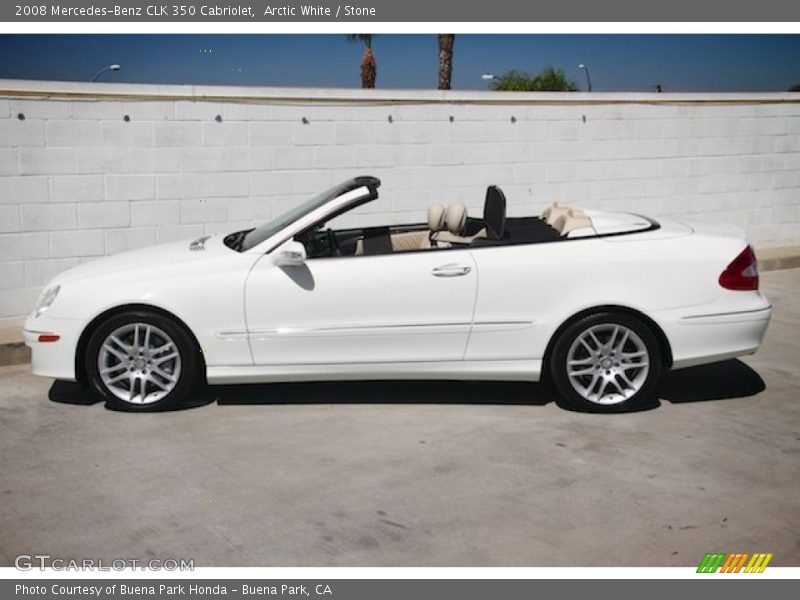 Arctic White / Stone 2008 Mercedes-Benz CLK 350 Cabriolet