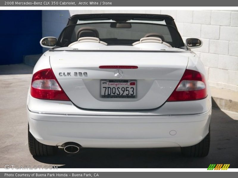 Arctic White / Stone 2008 Mercedes-Benz CLK 350 Cabriolet