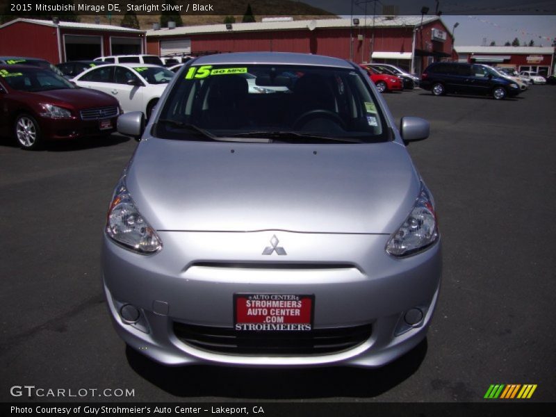 Starlight Silver / Black 2015 Mitsubishi Mirage DE