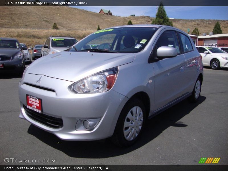 Starlight Silver / Black 2015 Mitsubishi Mirage DE